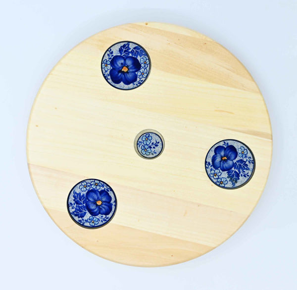 Picture of ROUND DECOR BOARD with Ceramic Insert 3+1 - FLORAL Theme