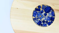 Obrazek Taca drewniana obrotowa Ceramika KOBALT