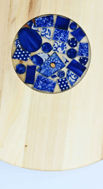 Obrazek Taca drewniana obrotowa Ceramika KOBALT