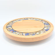 Obrazek Taca ozdobna obrotowa mała ceramika – KWIATY MIX