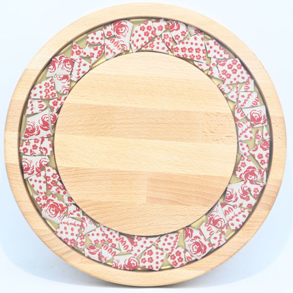 Picture of SMALL DECOR ROUND BOARD Flowers Mix