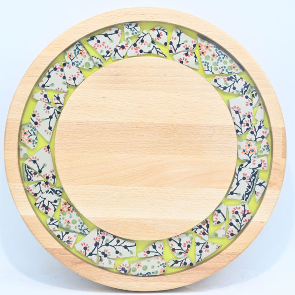 Picture of SMALL DECOR ROUND BOARD Flowers Mix