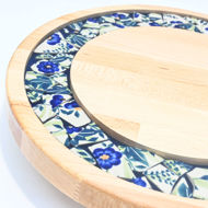 Picture of SMALL DECOR ROUND BOARD Flowers Mix