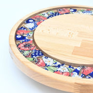 Picture of SMALL DECOR ROUND BOARD Flowers Mix