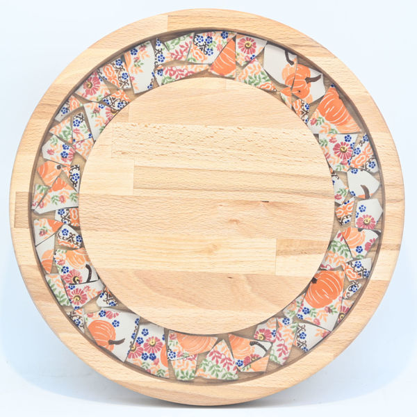 Picture of SMALL DECOR ROUND BOARD Flowers Mix