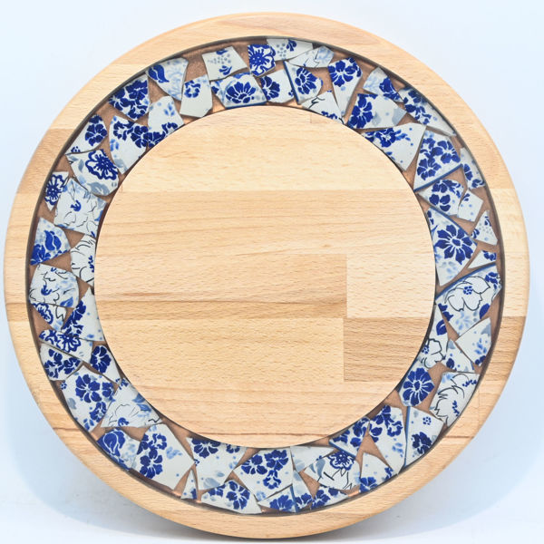 Picture of SMALL DECOR ROUND BOARD Flowers Mix