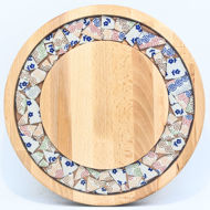 Picture of SMALL DECOR ROUND BOARD Flowers Mix