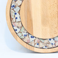 Picture of SMALL DECOR ROUND BOARD Flowers Mix