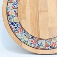 Picture of SMALL DECOR ROUND BOARD Flowers Mix