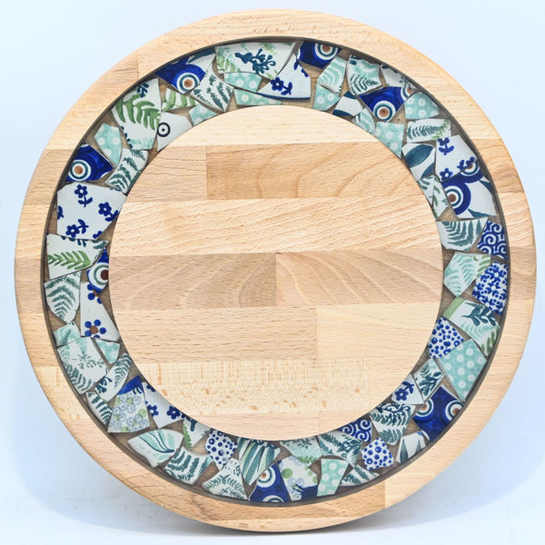 Picture of SMALL DECOR ROUND BOARD Flowers Mix