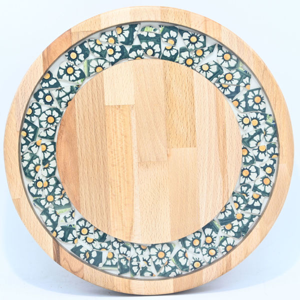Picture of SMALL DECOR ROUND BOARD Flowers Mix