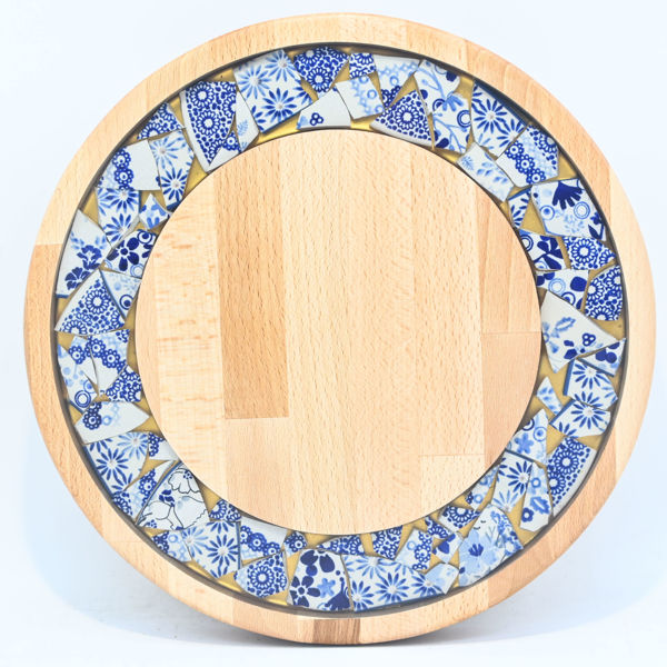 Picture of SMALL DECOR ROUND BOARD Flowers Mix