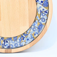 Picture of SMALL DECOR ROUND BOARD Flowers Mix