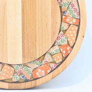 Picture of SMALL DECOR ROUND BOARD Flowers Mix