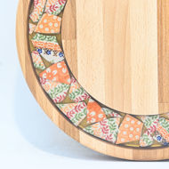 Picture of SMALL DECOR ROUND BOARD Flowers Mix