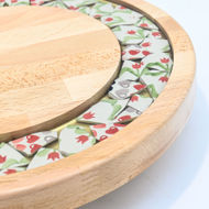 Picture of SMALL DECOR ROUND BOARD Flowers Mix
