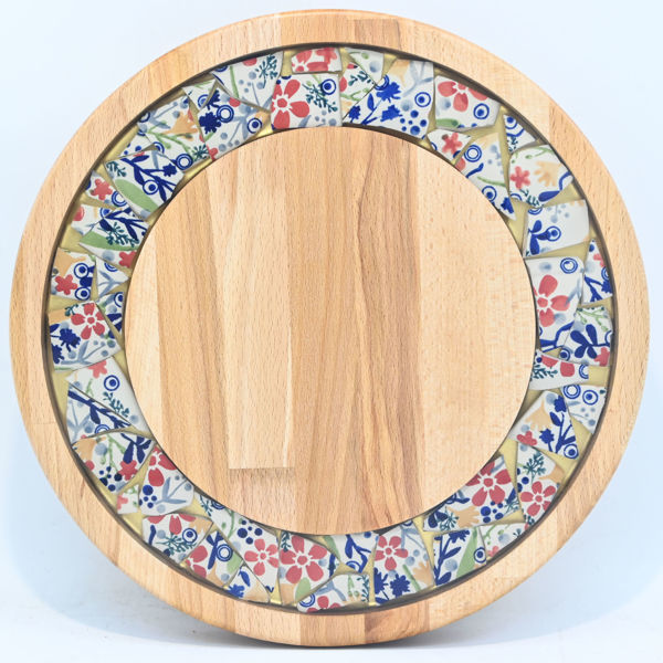 Picture of SMALL DECOR ROUND BOARD Flowers Mix
