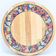 Picture of SMALL DECOR ROUND BOARD Flowers Mix