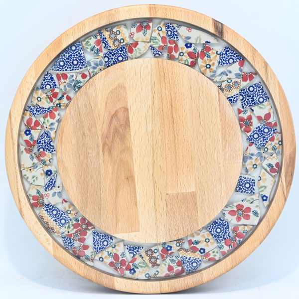 Picture of SMALL DECOR ROUND BOARD Flowers Mix