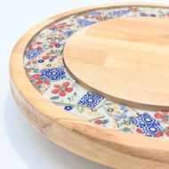 Picture of SMALL DECOR ROUND BOARD Flowers Mix
