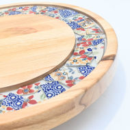 Picture of SMALL DECOR ROUND BOARD Flowers Mix