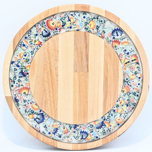 Picture of SMALL DECOR ROUND BOARD Flowers Mix