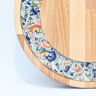 Picture of SMALL DECOR ROUND BOARD Flowers Mix