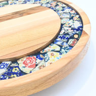Picture of SMALL DECOR ROUND BOARD Flowers Mix