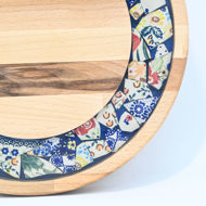 Picture of SMALL DECOR ROUND BOARD Flowers Mix