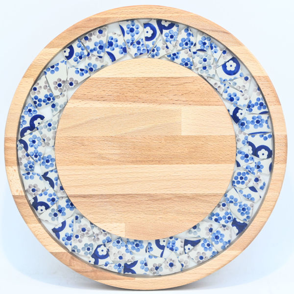 Picture of SMALL DECOR ROUND BOARD Flowers Mix