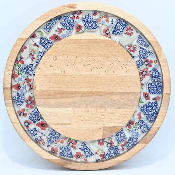 Picture of SMALL DECOR ROUND BOARD Flowers Mix