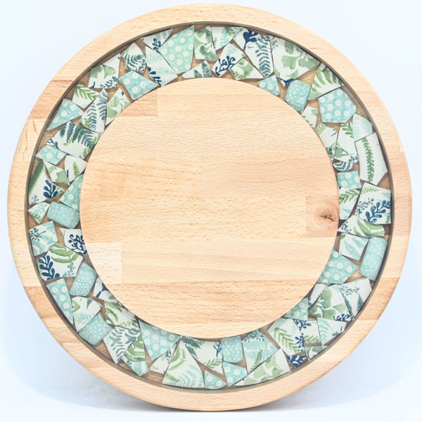 Picture of SMALL DECOR ROUND BOARD Flowers Mix