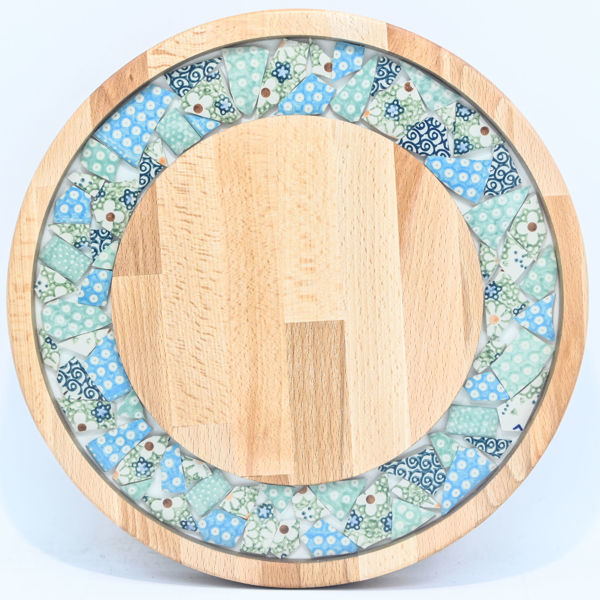 Picture of SMALL DECOR ROUND BOARD Flowers Mix