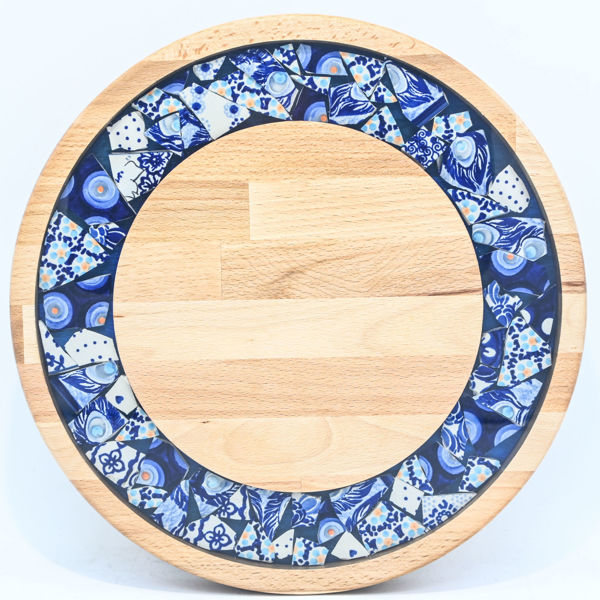 Picture of SMALL DECOR ROUND BOARD Flowers Mix