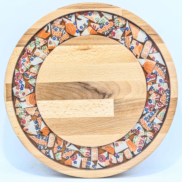 Picture of SMALL DECOR ROUND BOARD Flowers Mix