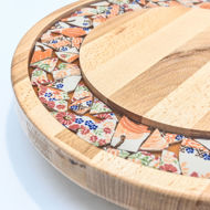 Picture of SMALL DECOR ROUND BOARD Flowers Mix