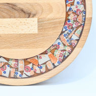 Picture of SMALL DECOR ROUND BOARD Flowers Mix