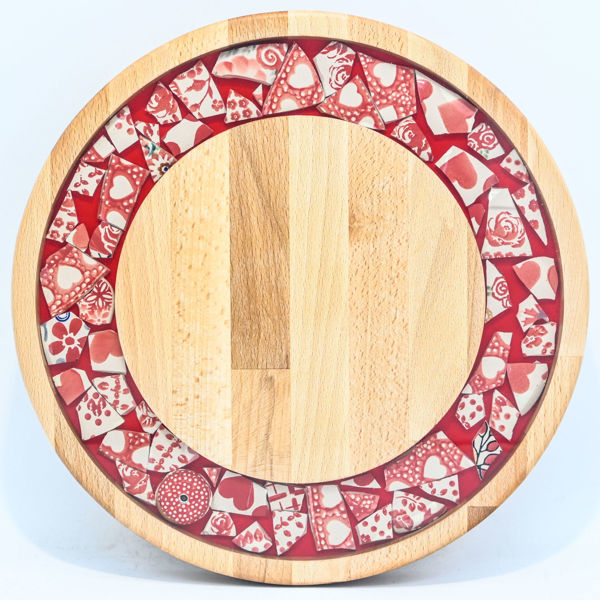 Picture of SMALL DECOR ROUND BOARD Flowers Mix