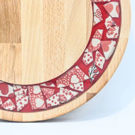 Picture of SMALL DECOR ROUND BOARD Flowers Mix