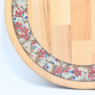 Picture of BIG DECOR ROUND BOARD with Ceramic Flowers MIX