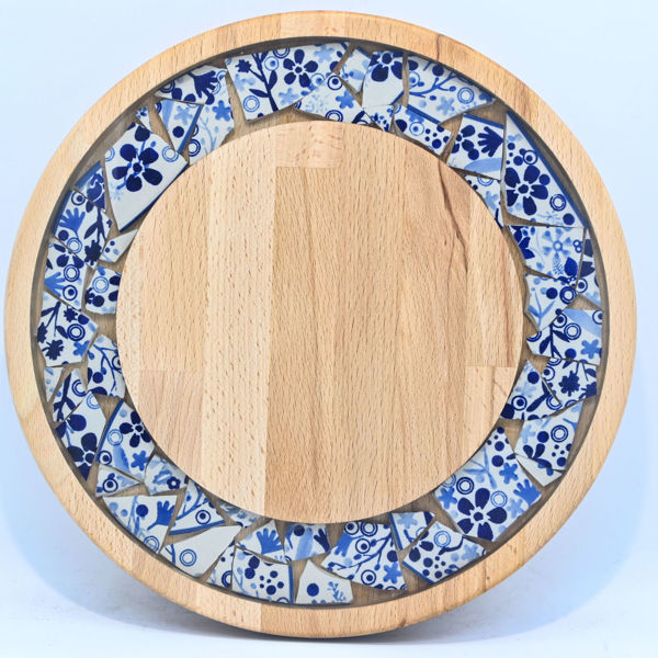 Picture of SMALL DECOR ROUND BOARD Flowers Mix