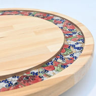 Picture of BIG DECOR ROUND BOARD with Ceramic Flowers MIX