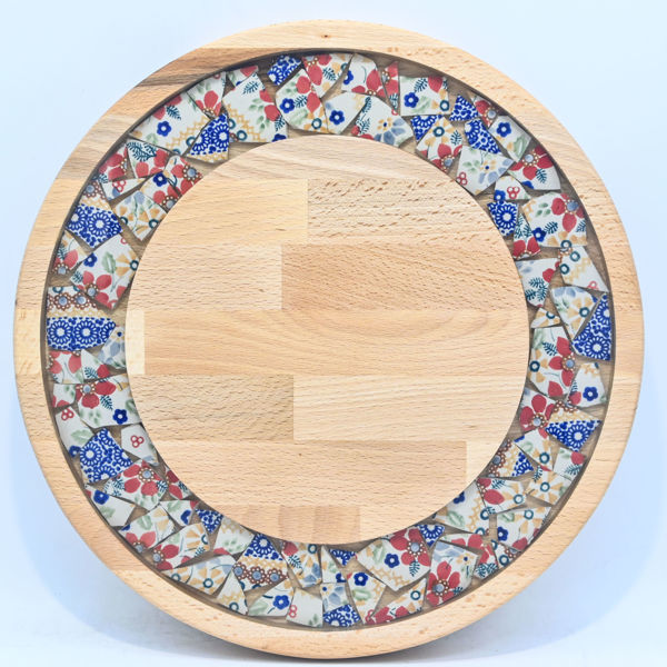 Picture of SMALL DECOR ROUND BOARD Flowers Mix