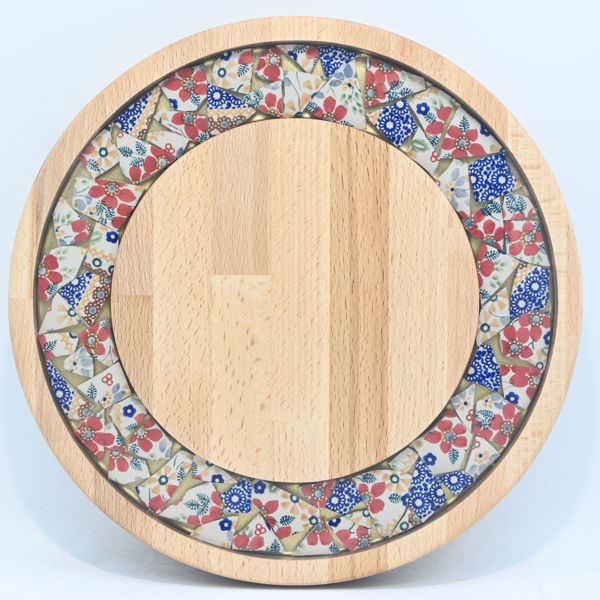 Picture of SMALL DECOR ROUND BOARD Flowers Mix