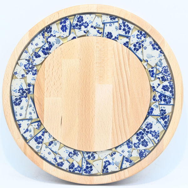 Picture of SMALL DECOR ROUND BOARD Flowers Mix