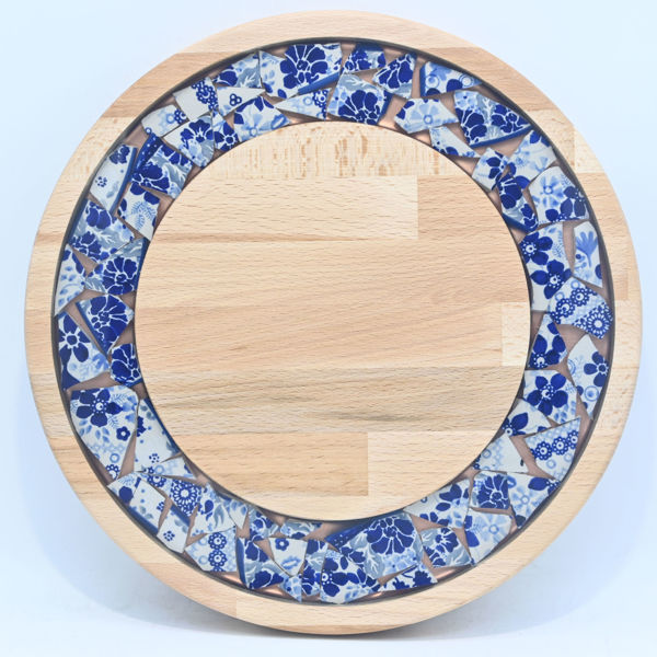Picture of SMALL DECOR ROUND BOARD Flowers Mix