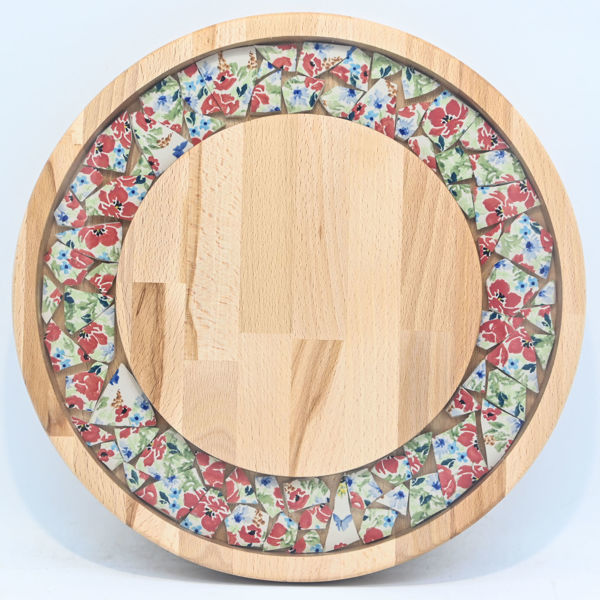 Picture of SMALL DECOR ROUND BOARD Flowers Mix