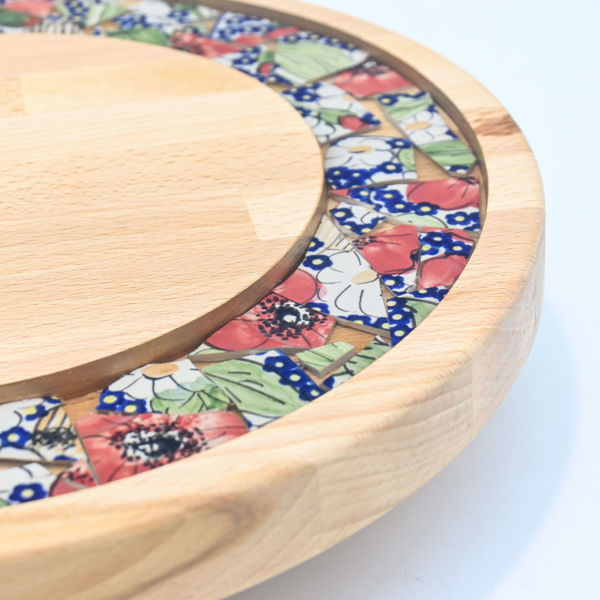 Picture of SMALL DECOR ROUND BOARD Flowers Mix