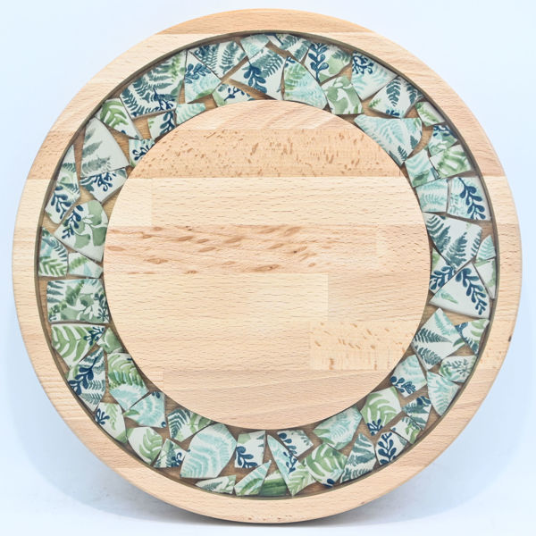 Picture of SMALL DECOR ROUND BOARD Flowers Mix
