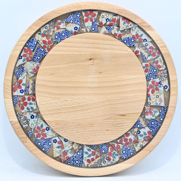 Picture of SMALL DECOR ROUND BOARD Flowers Mix
